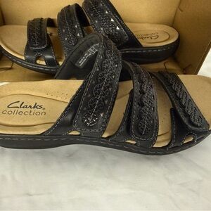 Clarks Women's Collection Laurieann Cove Sandals Black Size 6M